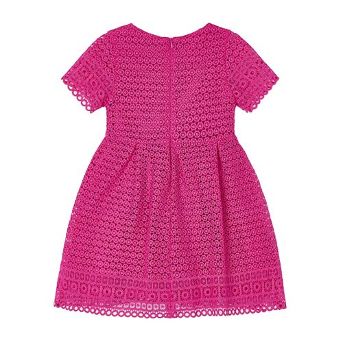 Mayoral Dress Girls Fuchsia Crochet Dress