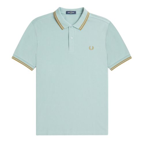 Fred Perry Polo Shirt Mens Blue Twin Tipped S/s Polo