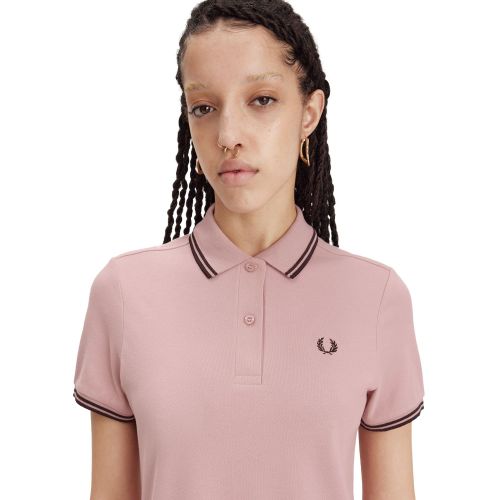 Fred Perry Dress Womens Dusty Rose Pink Twin Tipped Dress