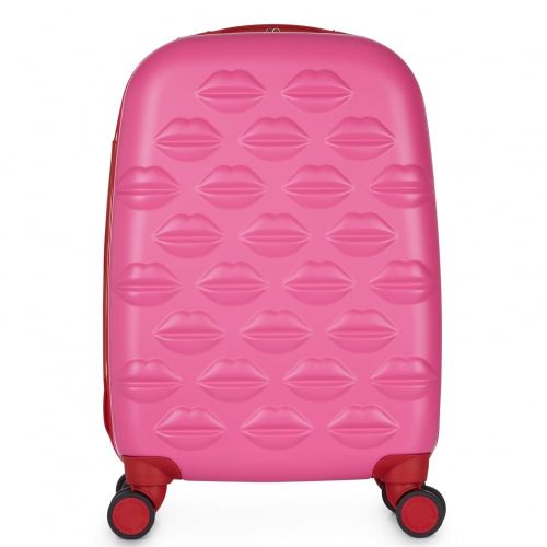 Womens Peony & Red Lips Hardsided Suitcase 19354 by Lulu Guinness from Hurleys