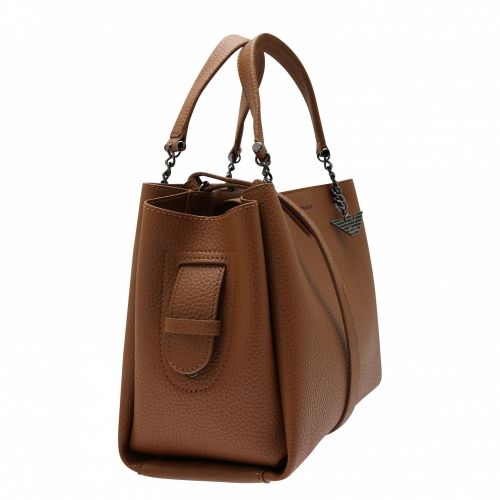 Womens Brown Pebble Small Tote Bag 55411 by Emporio Armani from Hurleys