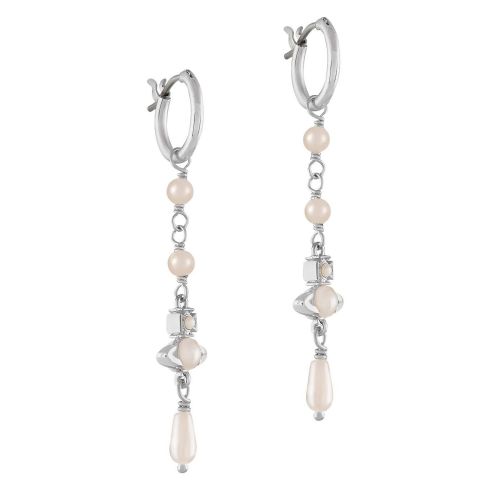 Vivienne Westwood Earrings Womens Platinum/Creamrose Pearl Emiliana Earrings