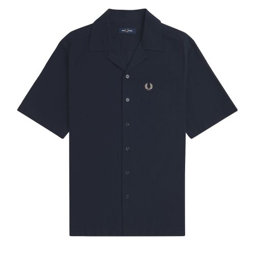 Mens Navy Lightweight S/s Shirt 137476 by Fred Perry from Hurleys