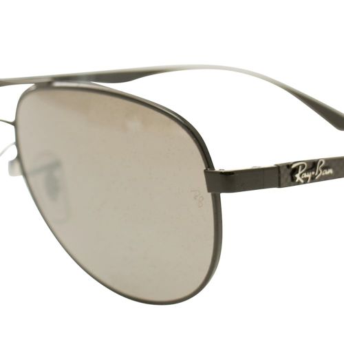Mens Black/Mirror Polarized RB8313 Carbon Fibre Sunglasses