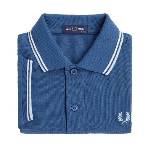 Fred Perry Polo Shirt Boys Midnight Blue Twin Tipped S/s Polo
