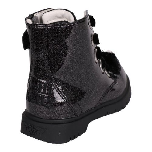 Lelli Kelly Boots Black Glitter Fior di Fiocco Boots