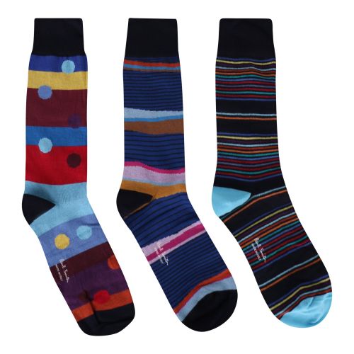 Mens Navy 3 Pack Sock Gift Set 132112 by PS Paul Smith from Hurleys