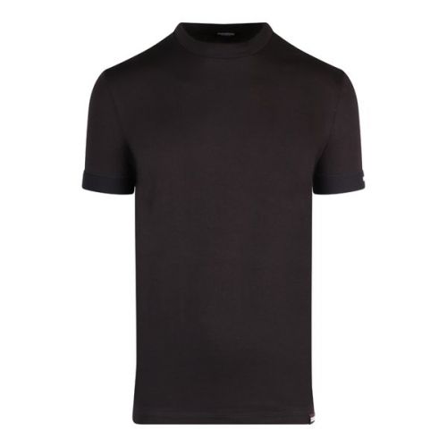 Dsquared2 T Shirt Mens Black Mini Logo Band S/s T Shirt