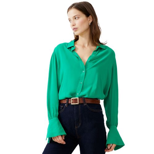 French Connection Blouse Womens Jelly Bean Cecile Crepe Blouse