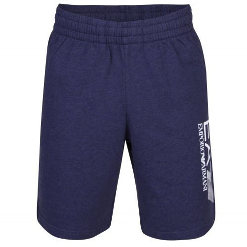 Mens Navy Melange Training Visibility Sweat Shorts 20379 by EA7 from Hurleys