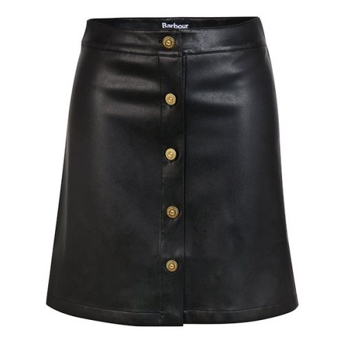 Barbour International Skirt Womens Black Napier Button Down | Hurleys