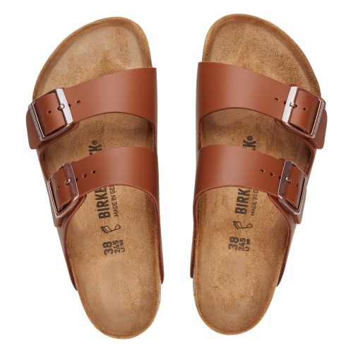 Birkenstock Sandals Womens Ginger Brown Arizona Leather Sandals
