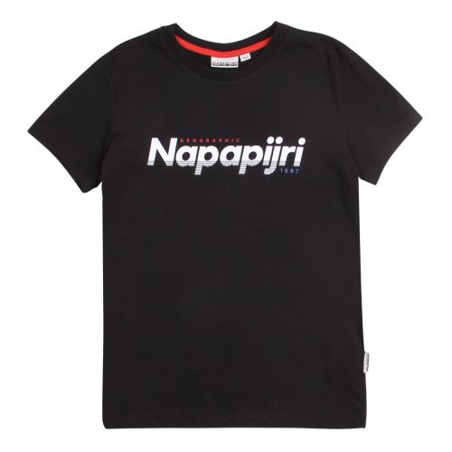 Kids Black Saloy S/s T Shirt 78638 by Napapijri from Hurleys