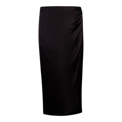 French Connection Skirt Womens Blackout Inu Satin Midi Wrap Skirt