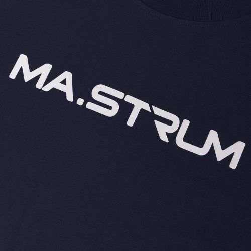 MA.STRUM T Shirt Mens Ink Navy/White Chest Print S/s T Shirt 