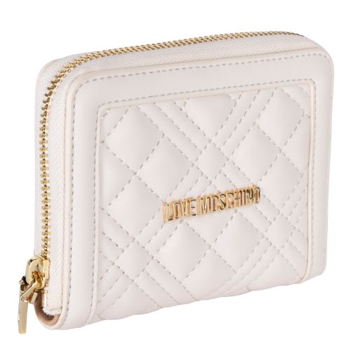 Womens Ivory Diamond Quilt ZA Small Purse 133328 by Love Moschino from Hurleys