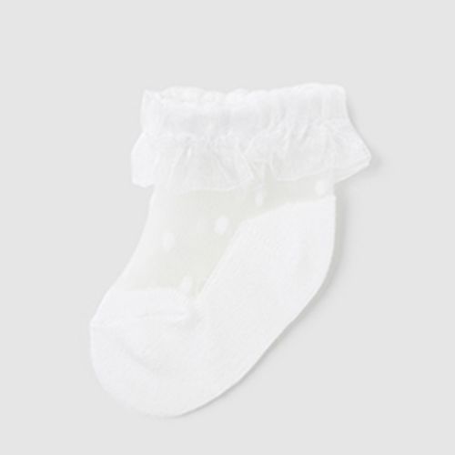 Mayoral Socks Baby White Plumeti Socks