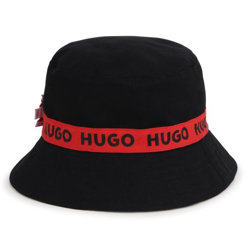 Boys Black Reversible Bucket Hat 134656 by HUGO from Hurleys