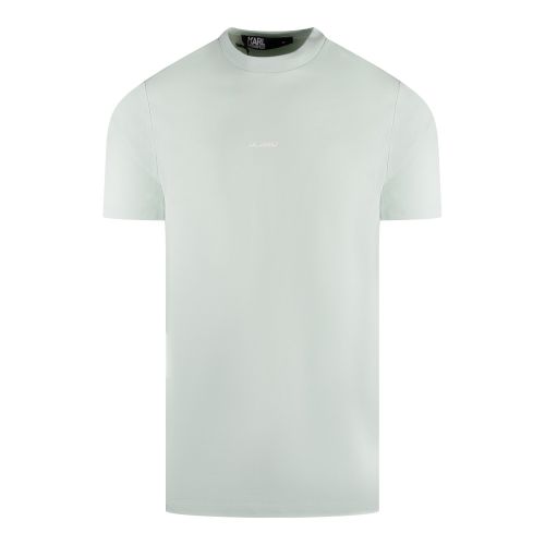 Karl Lagerfeld T Shirt Mens Pale Green Small Centre Logo S/s T Shirt