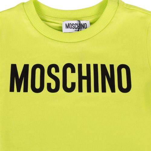 Moschino T Shirt Boys Lime Branded S/s T Shirt