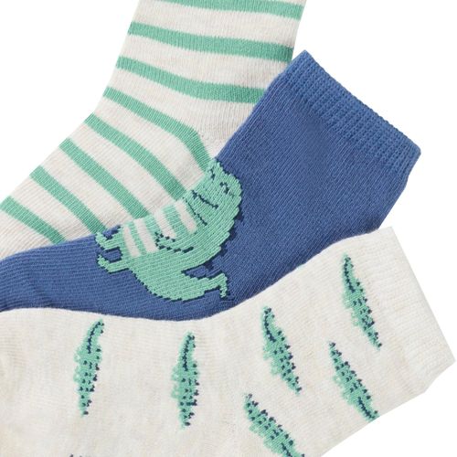 Mayoral Socks Infant Boys Indigo Croc 3 Pack Socks