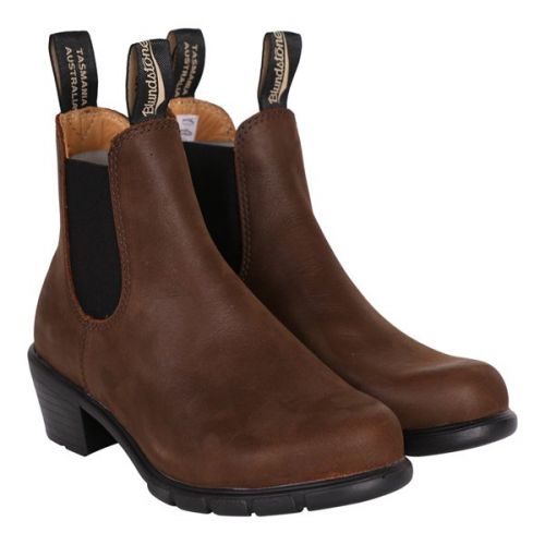 Womens Antique Brown 1673 Heeled Chelsea Boots 131104 by Blundstone from Hurleys
