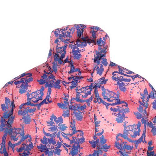 Womens Rose Tapestry Print Cropped Puffer Coat 112206 by Versace Jeans Couture from Hurleys