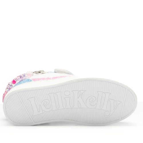 Girls White/Rosa Gioiello Bracelet Trainers 136833 by Lelli Kelly from Hurleys