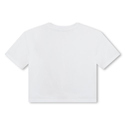 DKNY T Shirt Girls White Knot Detail S/s T Shirt