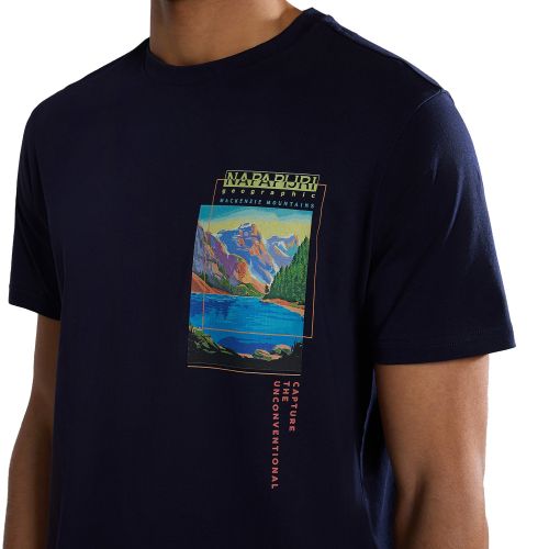 Napapijri T Shirt Mens Blue Marine S-Canada S/s T Shirt 