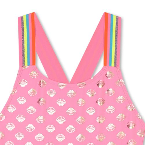 Billieblush Swimsuit Girls Pink Shell Print Swimsuit 