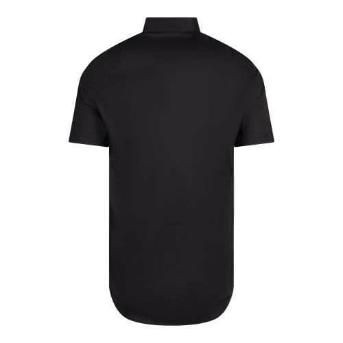 Armani Exchange Shirt Mens Black Stretch S/s Shirt 
