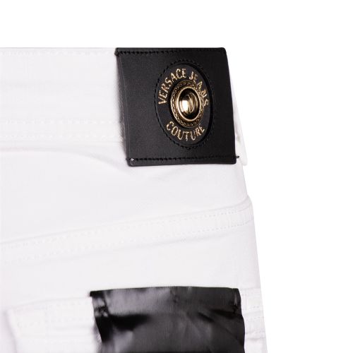 Versace Jeans Couture Skinny Jeans Womens White Crystal Skinny Fit Jeans