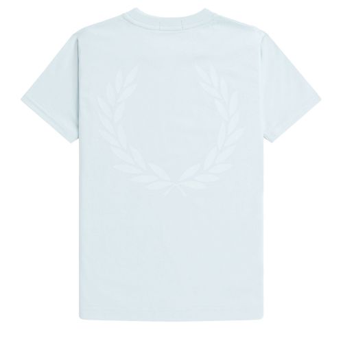 Fred Perry T Shirt Boys Light Ice Flocked Back Laurel S/s T