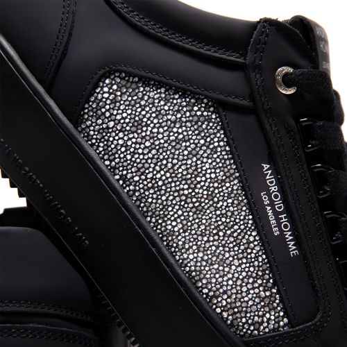 Mens Black Venice Reflective Caviar Trainers 133228 by Android Homme from Hurleys