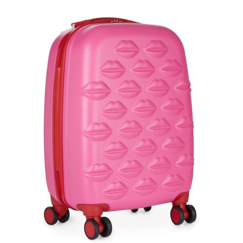 Womens Peony & Red Lips Hardsided Suitcase 19356 by Lulu Guinness from Hurleys