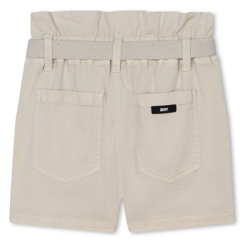 DKNY Shorts Girls Off White Belted Paperbag Shorts
