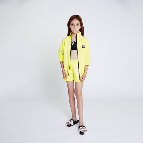 Girls Lemon Logo Print Beach Shorts