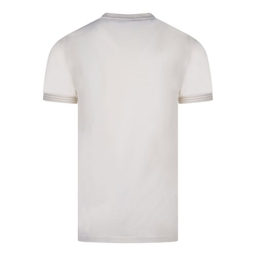Fred Perry T Shirt Mens Ecru Striped Cuff S/s T Shirt