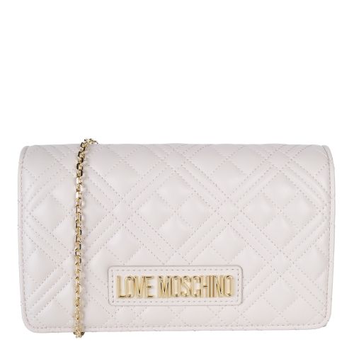 Womens Ivory Diamond Quilt Crossbody Bag 133065 by Love Moschino from Hurleys