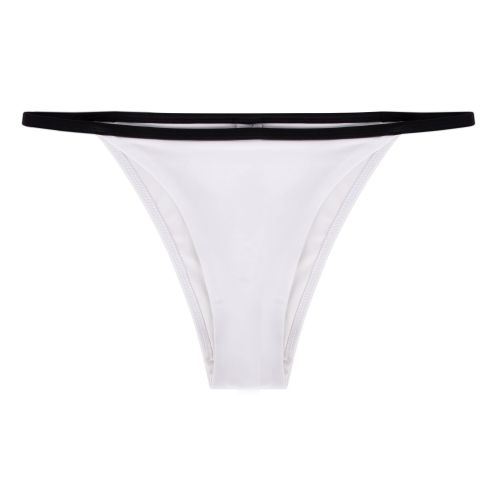 Womens	Classic White Mono Graphic Brazilian Bikini 137620 by Calvin Klein from Hurleys