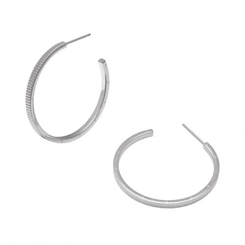 Olivia Burton Earrings Womens Silver Classic Linear Hoops