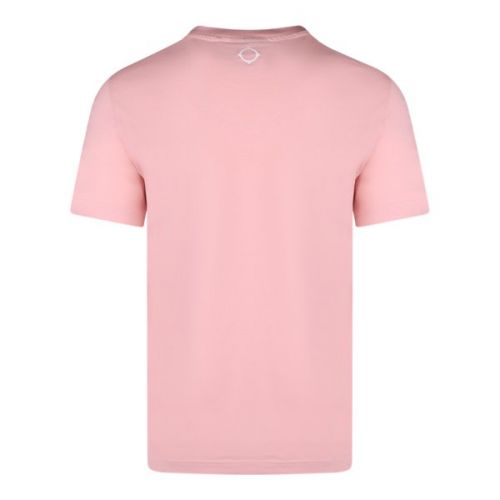 MA.STRUM T Shirt Mens Mud Pink Block Print S/s T Shirt