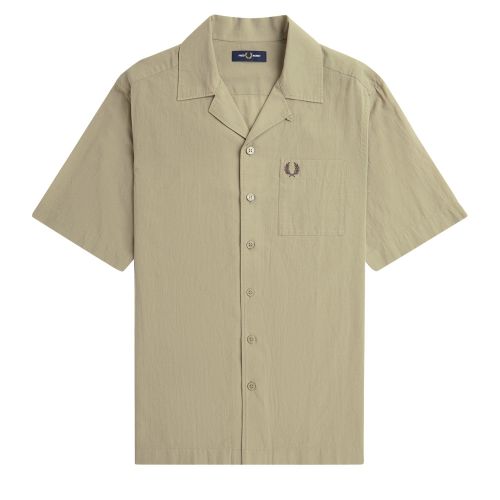 Mens Warm Grey Lightweight S/s Shirt 137479 by Fred Perry from Hurleys