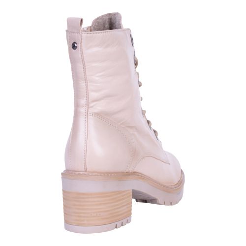 Moda In Pelle Boots Womens Cream Bellzie Leather Ankle Boots 