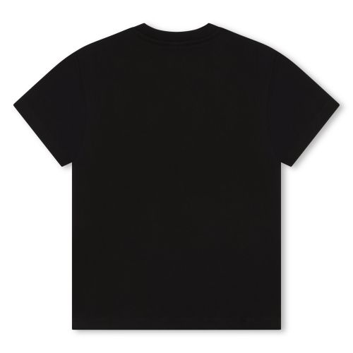 HUGO T Shirt Boys Black Logo Patch S/s T Shirt