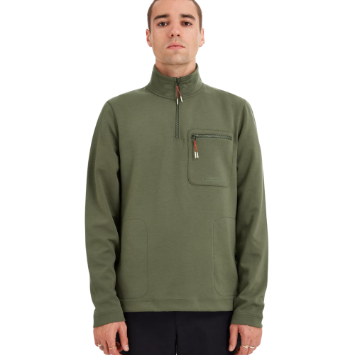 Sealskinz Sweatshirt Mens Olive Bunwell Half Zip Sweatshirt