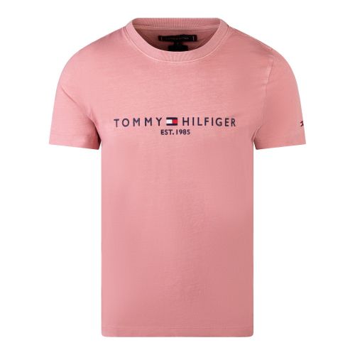 Mens Teaberry Blossom Garment Dye Tommy Logo S/s T 137095 by Tommy Hilfiger from Hurleys