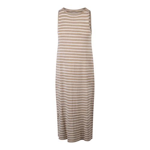 Womens	Beige/Cream Ocean Stripe Midaxi Dress 137609 by Pretty Lavish from Hurleys