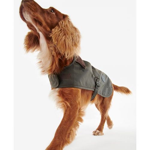 Olive Wax Dog Coat 111374 by Barbour from Hurleys